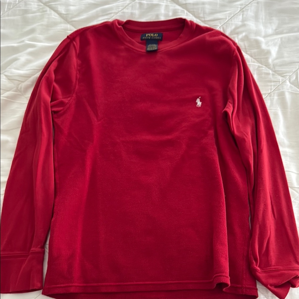 Polo by Ralph Lauren Men's Red Long Sleeve Shirt -thermal